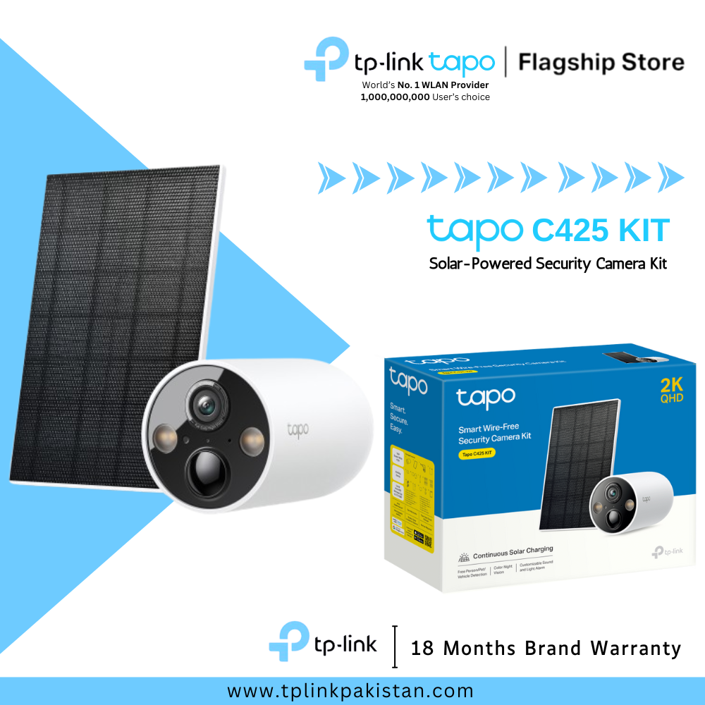 TP-Link Wi-Fi Camera Tapo C425 KIT Solar-Powered Security Camera Kit