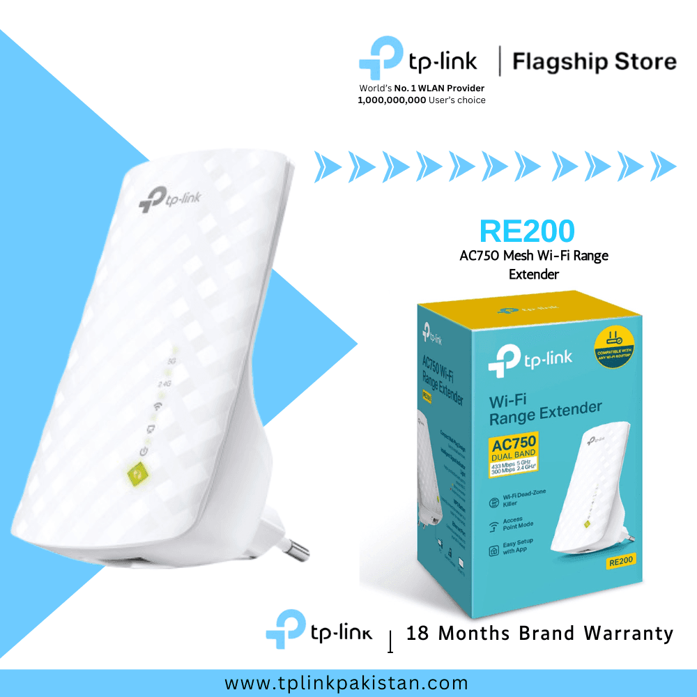 TP-Link RE200 AC750 Mesh Wi-Fi Range Extender