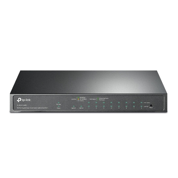 TP-Link Network Gigabit Desktop Switch TL-SG1210MPE 10-Port Gigabit Easy Smart Switch with 8-Port PoE+