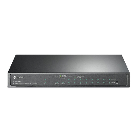 TP-Link Network Gigabit Desktop Switch TL-SG1210MPE 10-Port Gigabit Easy Smart Switch with 8-Port PoE+