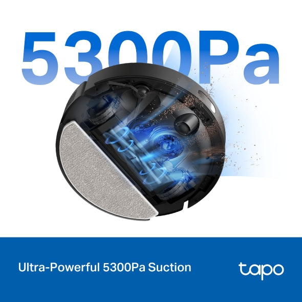 Tapo RV30 Max Plus 5300Pa Hyper Suction Robot Vacuum & Mop + Smart Auto-Empty Dock