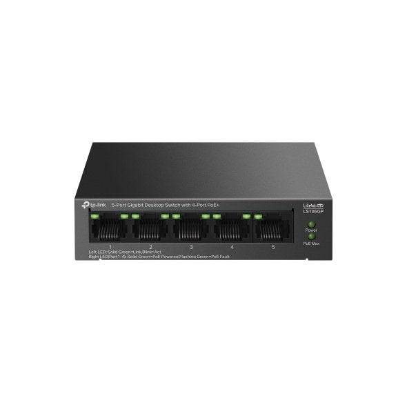 LS105GP 5-Port Gigabit Desktop Switch with 4-Port PoE+