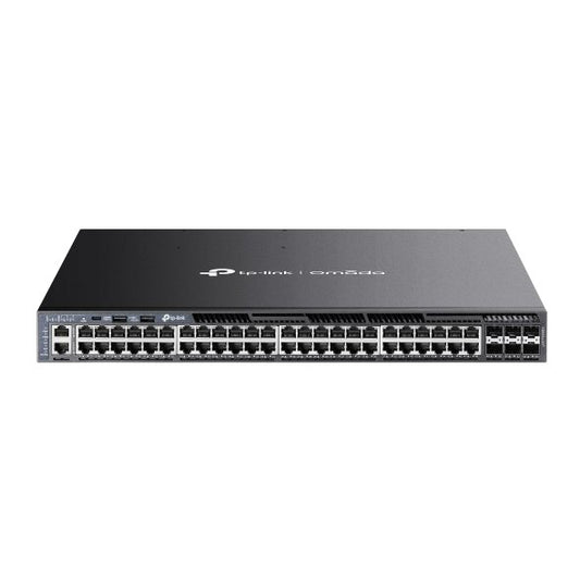 TP-Link Network Gigabit Desktop Switch SG6654XHP Omada 48-Port Gigabit Stackable L3 Managed PoE+ Switch with 6 10G Slots