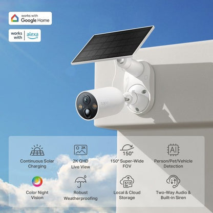 TP-Link Wi-Fi Camera Tapo C425 KIT Solar-Powered Security Camera Kit