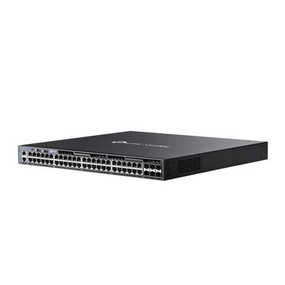 TP-Link Network Gigabit Desktop Switch SG6654XHP Omada 48-Port Gigabit Stackable L3 Managed PoE+ Switch with 6 10G Slots
