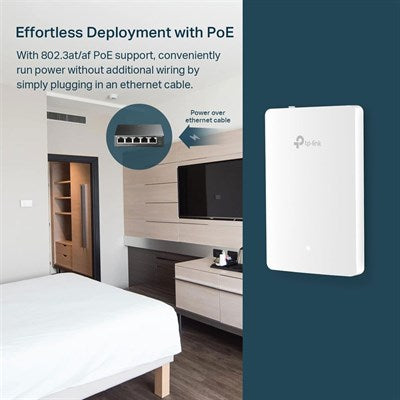 TP-Link EAP235-Wall Omada AC1200 Wireless MU-MIMO Gigabit Wall Plate Access Point
