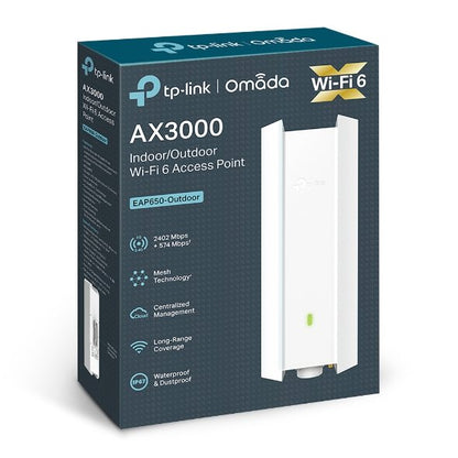TP-Link Wi-Fi 6 Access Point EAP650-Outdoor AX3000 Outdoor WiFi 6 Access Point