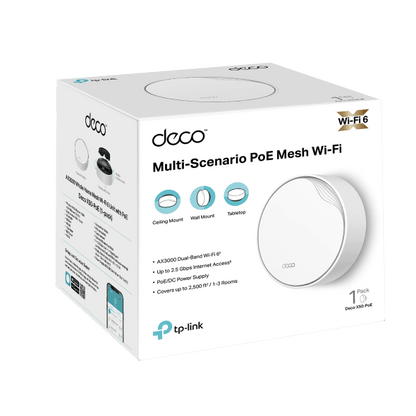 TP-Link Wi-Fi Deco X50-PoE AX3000 Whole Home Mesh WiFi 6 System with PoE(3 pack)