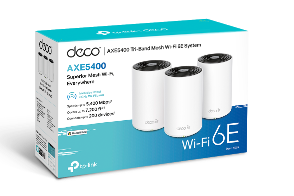 Deco XE75 AXE5400 Tri-Band Mesh Wi-Fi 6E System(3 Pack)