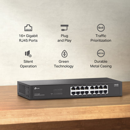 LS1016G 16-Port Gigabit Desktop/Rackmount Switch