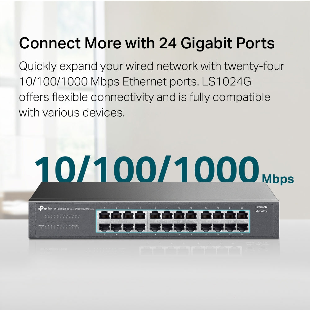 LS1024G 24-Port Gigabit Desktop/Rackmount Switch