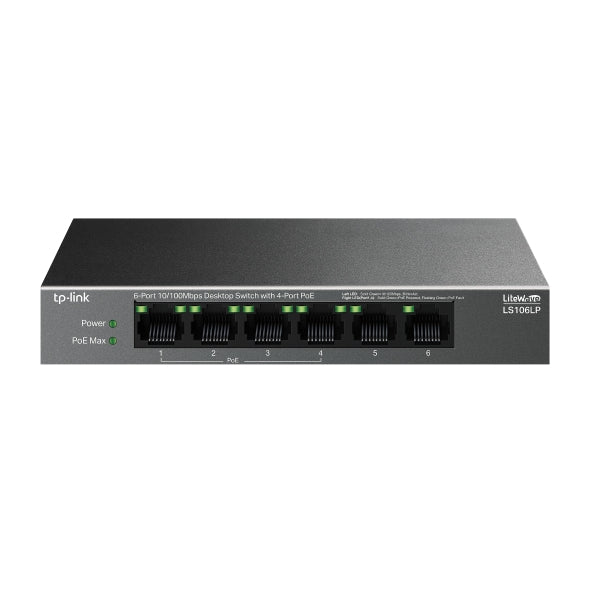 TP-Link Network Gigabit Desktop Switch LS106LP 6-Port 10/100Mbps Desktop Switch