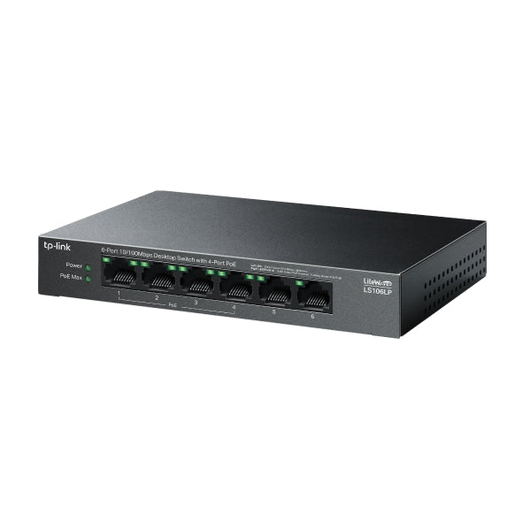 TP-Link Network Gigabit Desktop Switch LS106LP 6-Port 10/100Mbps Desktop Switch