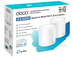 TP-Link Wi-Fi 6 Deco X50 AX3000 Dual Band Gigabit Whole Home Mesh WiFi 6 System (2 Pack)