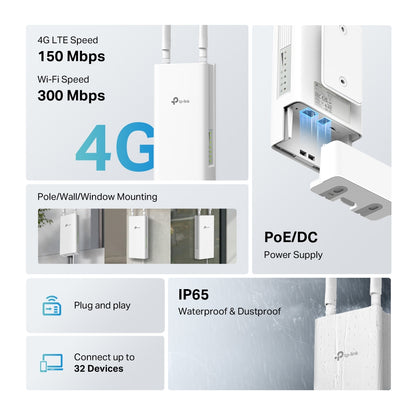 TL-MR100-Outdoor 4G 300 Mbps Wi-Fi Outdoor Router