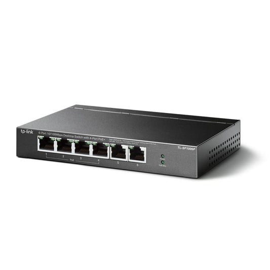 TL-SF1006P 6-Port 10/100Mbps Desktop PoE Switch with 4-Port PoE+