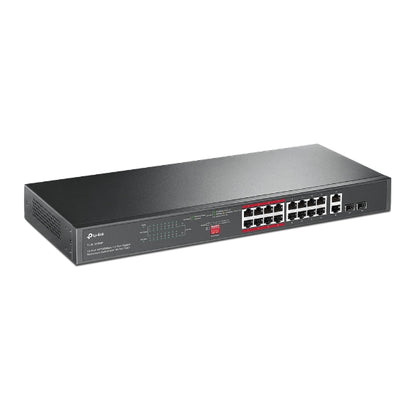 TL-SL1218MP 16-Port 10/100Mbps + 2-Port Gigabit Unmanaged PoE Switch