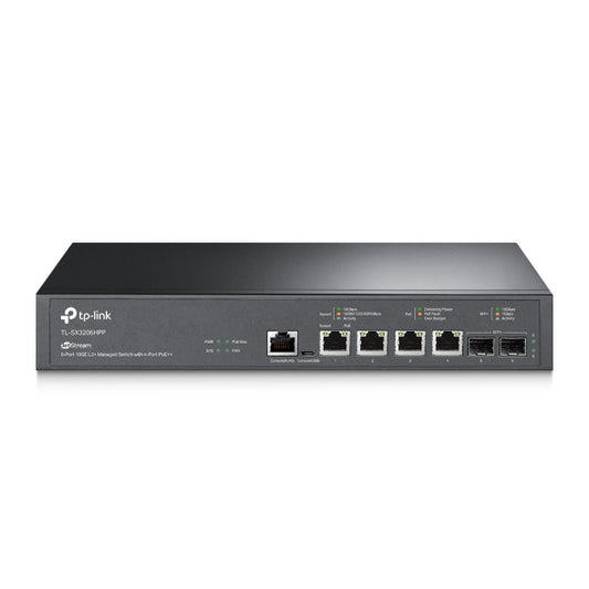 SX3206HPP JetStream 6-Port 10GE L2+ Managed Switch with 4-Port PoE++