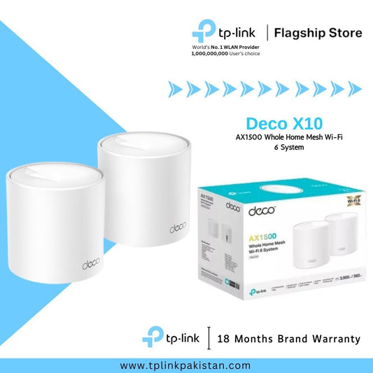 Deco X10 AX1500 2 pack Whole Home Mesh Wi-Fi 6 System