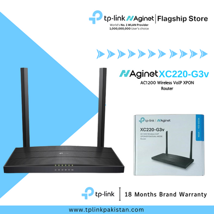TP-Link Wi-Fi Fiber Router Dual Band Gigabit XC220-G3v XPON/EPON/GPON AC1200 Wireless VoIP XPON Router