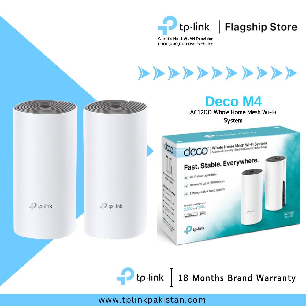 TP-Link Deco M4 Whole Home Mesh Wi-Fi System - Dual-Band - 2 Pack