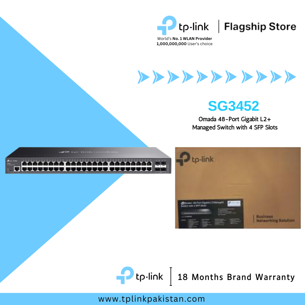 TP-Link TL-SG3452 JetStream 48-Port Gigabit L2 Managed Switch with 4 SFP Slots