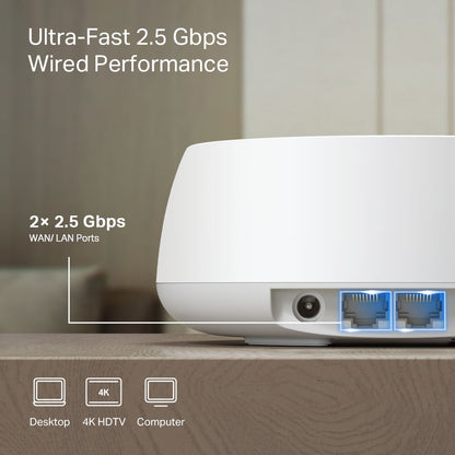 Deco BE25 BE5000 Whole Home Mesh WiFi 7 System - 1 Pack