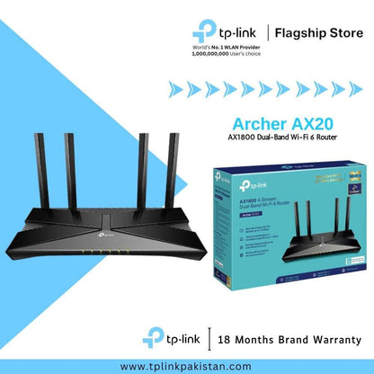 Archer AX20 AX1800 Dual-Band Wi-Fi 6 Router