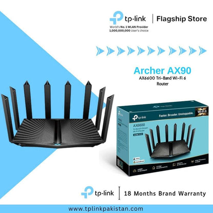 Archer AX90 AX6600 Tri-Band Gigabit Wi-Fi 6 Router