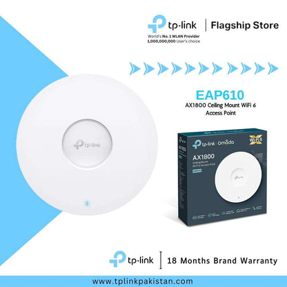 EAP610 AX1800 Ceiling Mount WiFi 6 Access Point