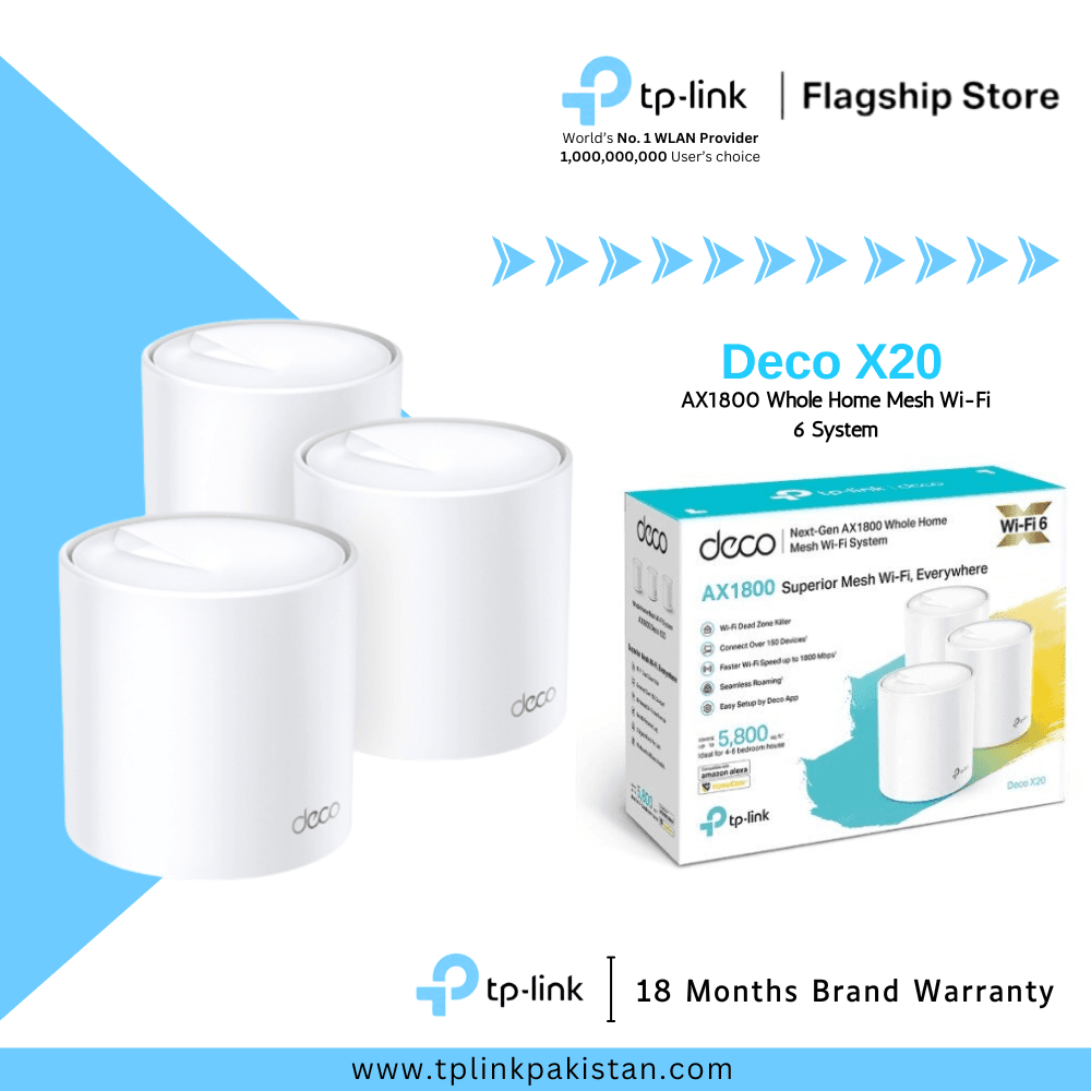 TP-Link Deco X20 AX1800 Whole Home Mesh Wi-Fi 6 System - 3-Pack