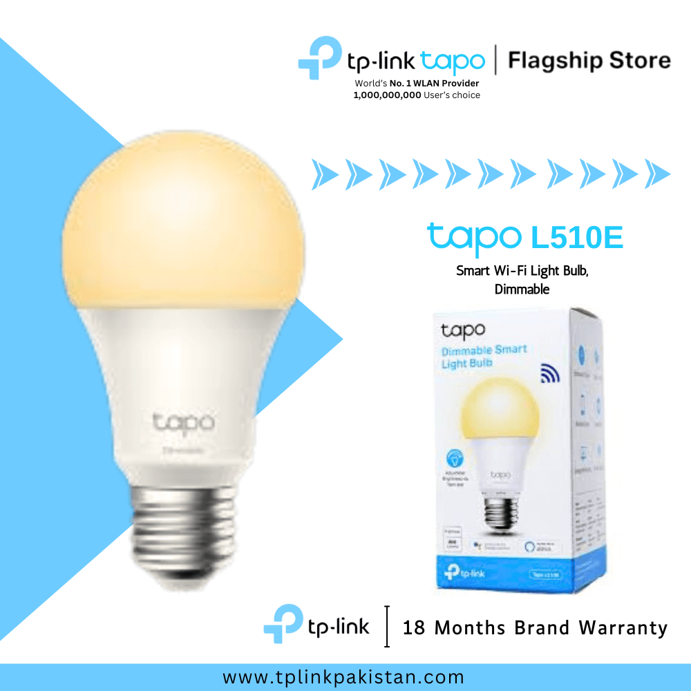 Tapo L510E Smart Wi-Fi Light Bulb, Dimmable