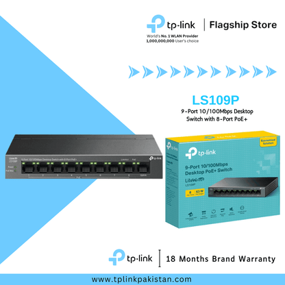 TP-Link Network Gigabit Desktop Switch LS109P 9-Port 10/100Mbps Desktop Switch