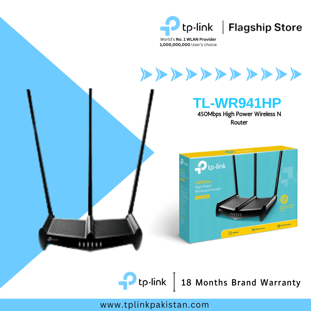 TP-Link Wi-Fi Router TL-WR941HP 450Mbps High Power Wireless N Router