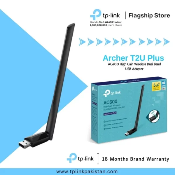 TP-Link Wi-Fi Adapter Archer T2U Plus AC600 Dual Band