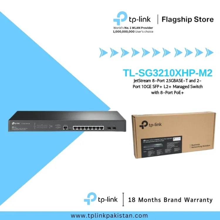 TL-SG3210XHP-M2 JetStream 8-Port 2.5GBASE-T and 2-Port 10GE SFP+ L2+