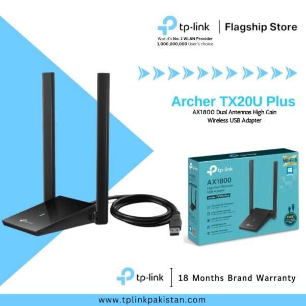 Archer TX20U Plus AX1800 Dual Antennas High Gain Wireless USB Adapter