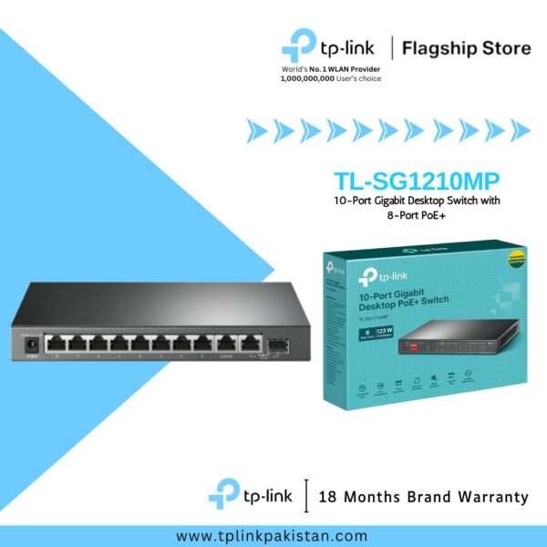 TL-SG1210MP 10-Port Gigabit Desktop Switch with 8-Port PoE+