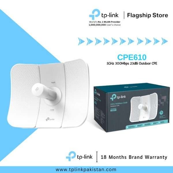 TP-Link CPE610 5GHz 300Mbps 23dBi Outdoor CPE