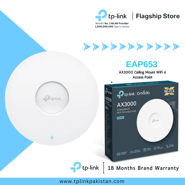 TP-Link EAP653 AX3000 Ceiling Mount WiFi 6 Access Point