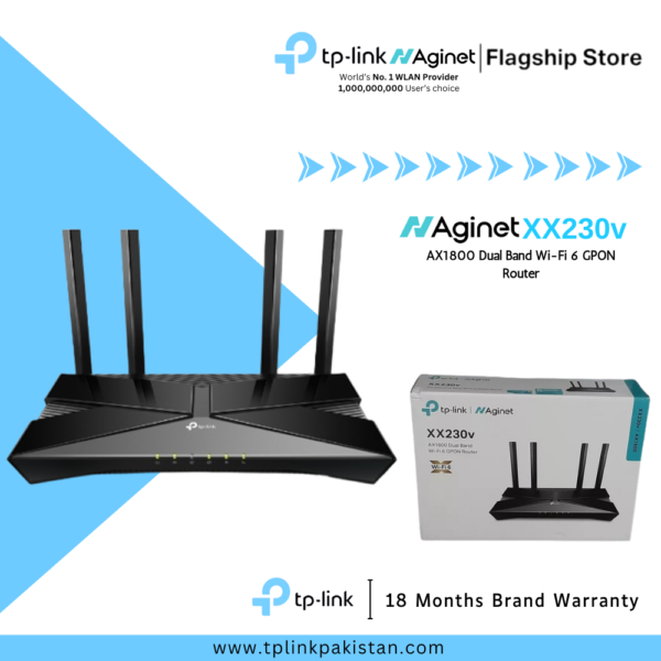 TP-Link Wi-Fi 6 Fiber Router Dual Band Gigabit XX230v EPON AX1800 Dual Band Wi-Fi 6 GPON Router