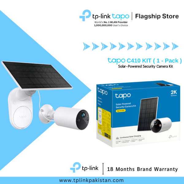 TP-Link Wi-Fi Camera Tapo C410 KIT (1-Pack) Solar-Powered Security Camera Kit